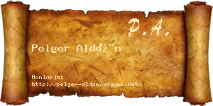 Pelger Aldán névjegykártya
